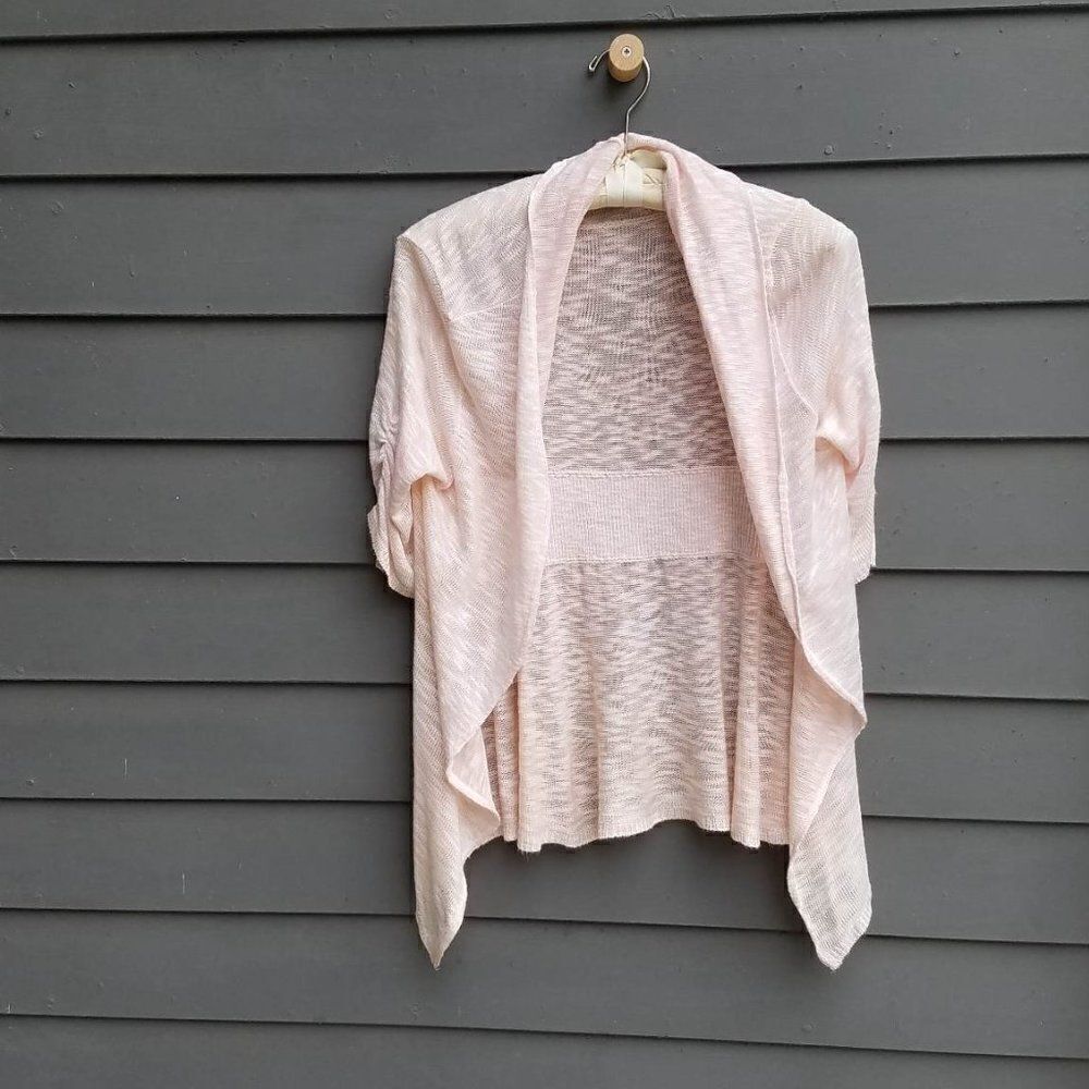 Ana Lightweight Light Pink Open Front Cardigan size Large - Picture 12 of 12